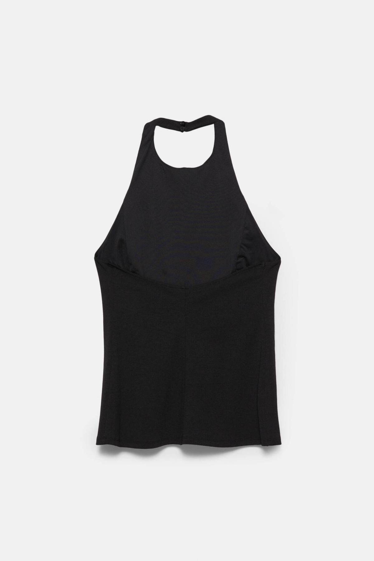 풀앤베어 페플럼 테크니컬 홀터넥 민소매 탑 7153/343 BLACK 이미지 8