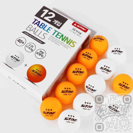 [컴엔제이협력사]컴엔제이 3성 탁구공 12개입 혼합색 핑퐁볼 탁구공연습용