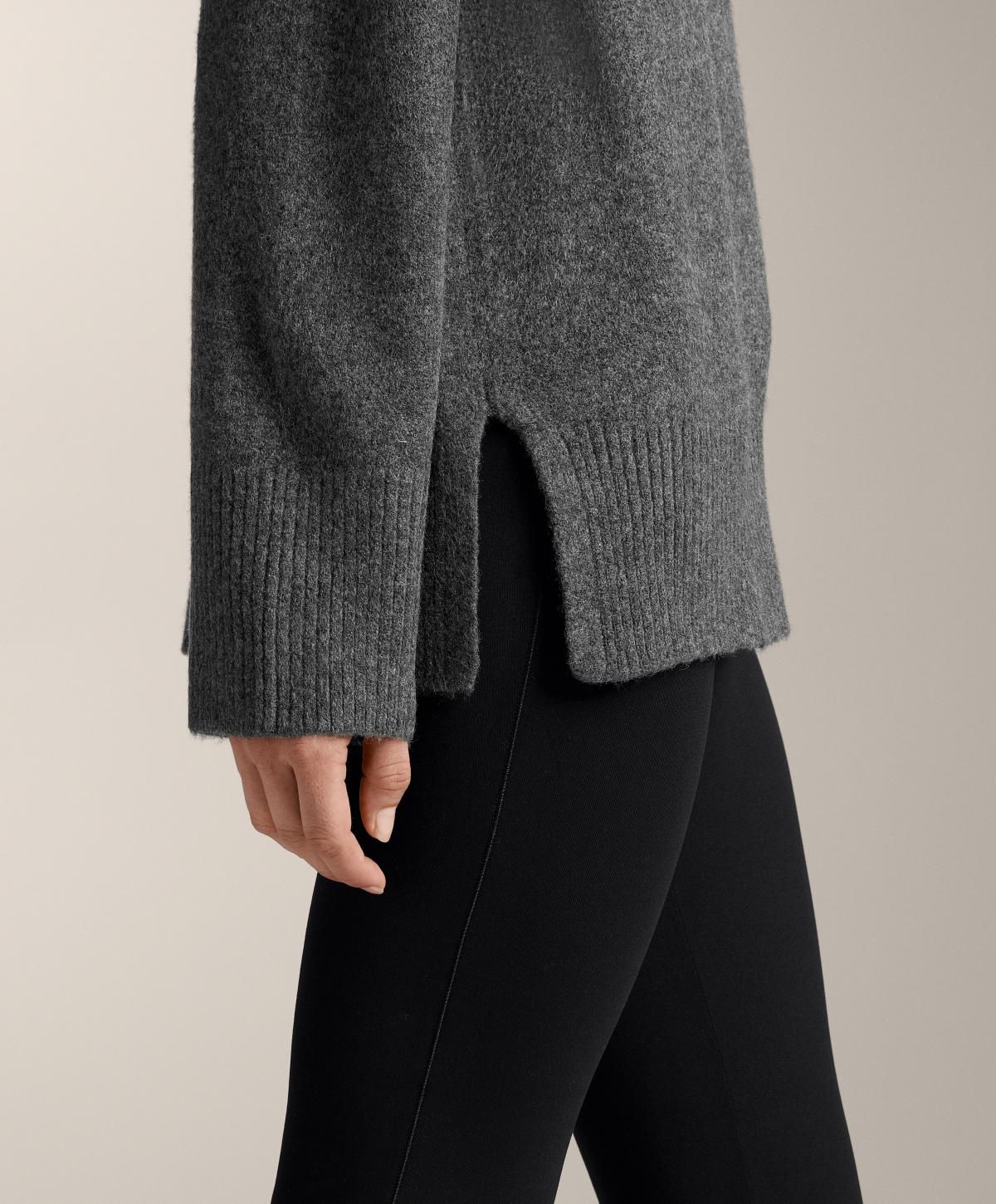 오이쇼 소프트 니트 롱슬리브 라운드넥 스웨터 3652/885 ASPHALTGREY - 상세 이미지 5