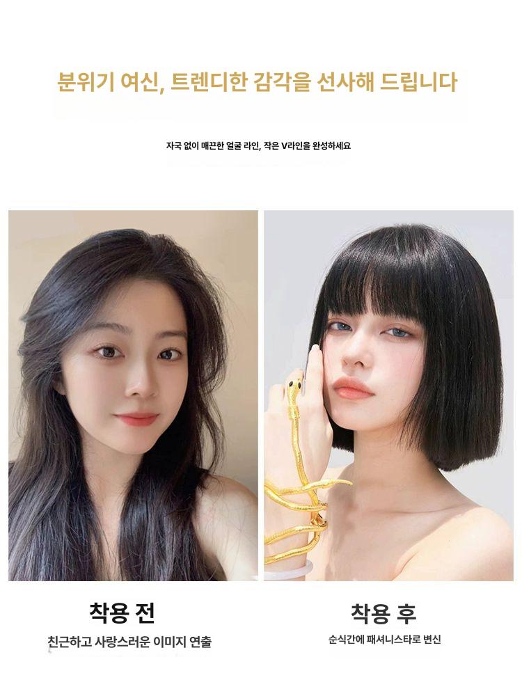 여성 인모 진짜머리 단발가발 항암가발 스티치 내추럴 컬러 풀 헤어 A - 상세 이미지 2