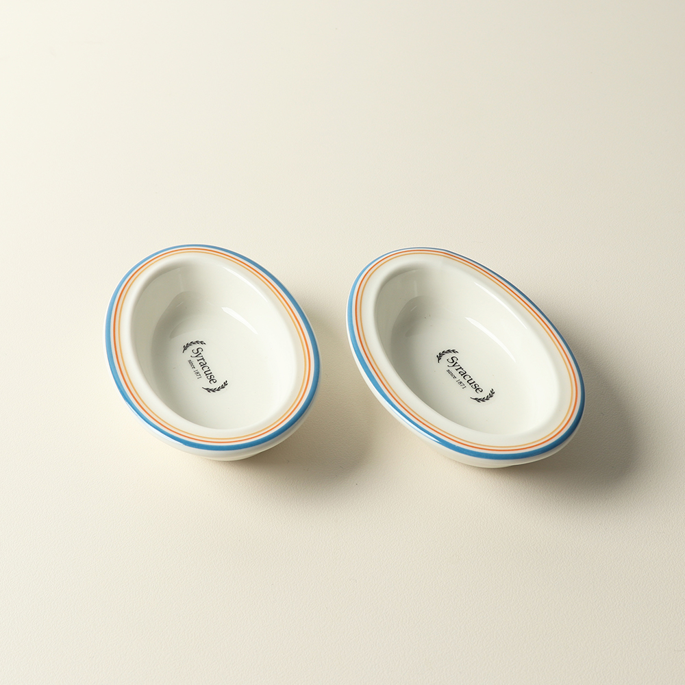 집들이선물 시라쿠스 메이플 타원 소스볼 종지 2개, 10cm, 코지블루 - 상품 이미지