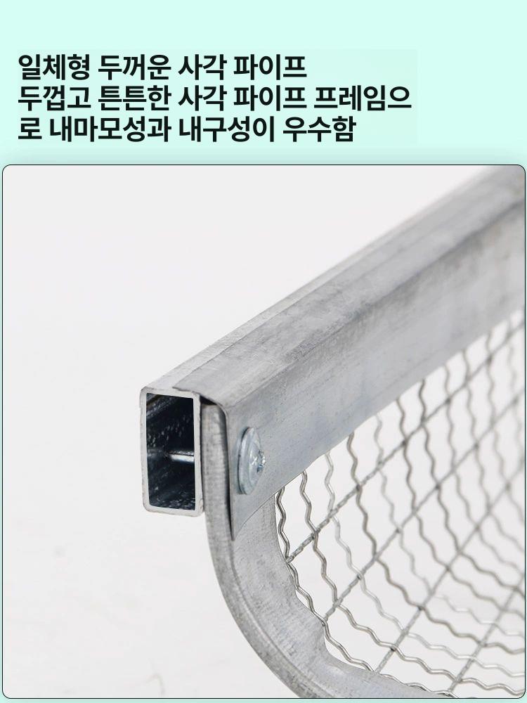 뜰채삽 스테인리스 메쉬망 삼태기 모래삽 업소용 스텐망 메쉬 채망 옥수수 잡곡 땅콩 밤 망 4mm 1.2m 봉 포함 - 상세 이미지 3