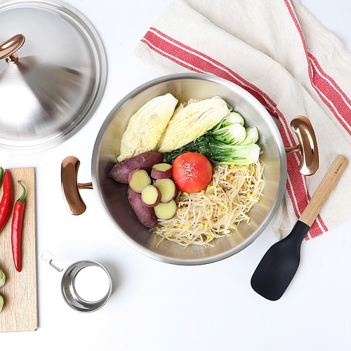베세머 오리진 통5중 316스텐 냄비 인덕션 밀폐유 전골 찌개 / 28cm, 양수웍냄비 - 상세 이미지 2