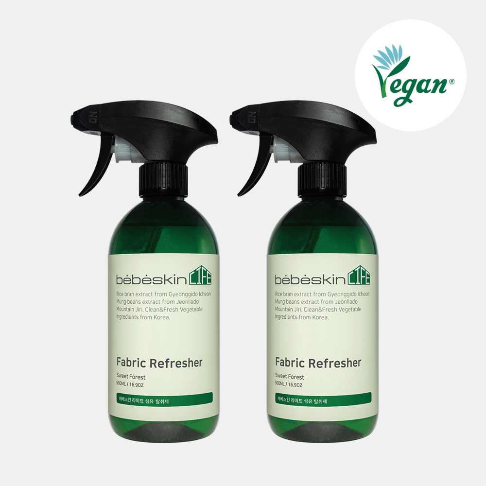 [비건 인증] 1+1 베베스킨 라이프 섬유탈취제 섬유향수 반려동물 개 고양이 용품 탈취 룸스프레이(스윗포레스트향 500ml)