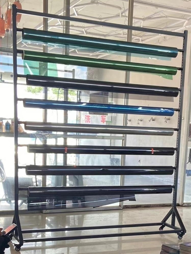 시트지 거치대 필름 정리대 걸이 보관대 행거 원단 걸이대 랙 롤 바퀴 6단 레이어 - 상세 이미지 3