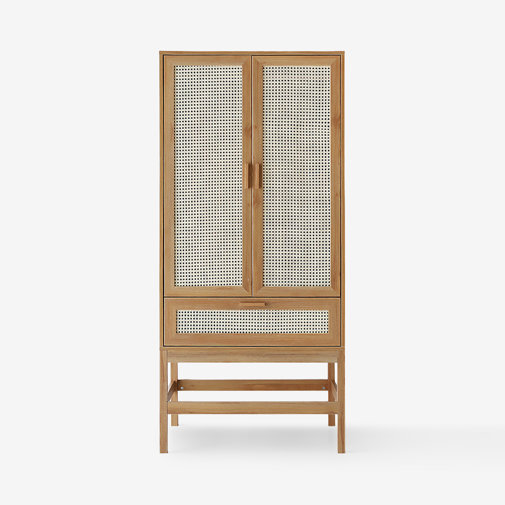 벤탄 옷장 1단 WRM19590R 900x600x1950mm, 2단, 캄포어베니어 4916.5716 - 메인 이미지