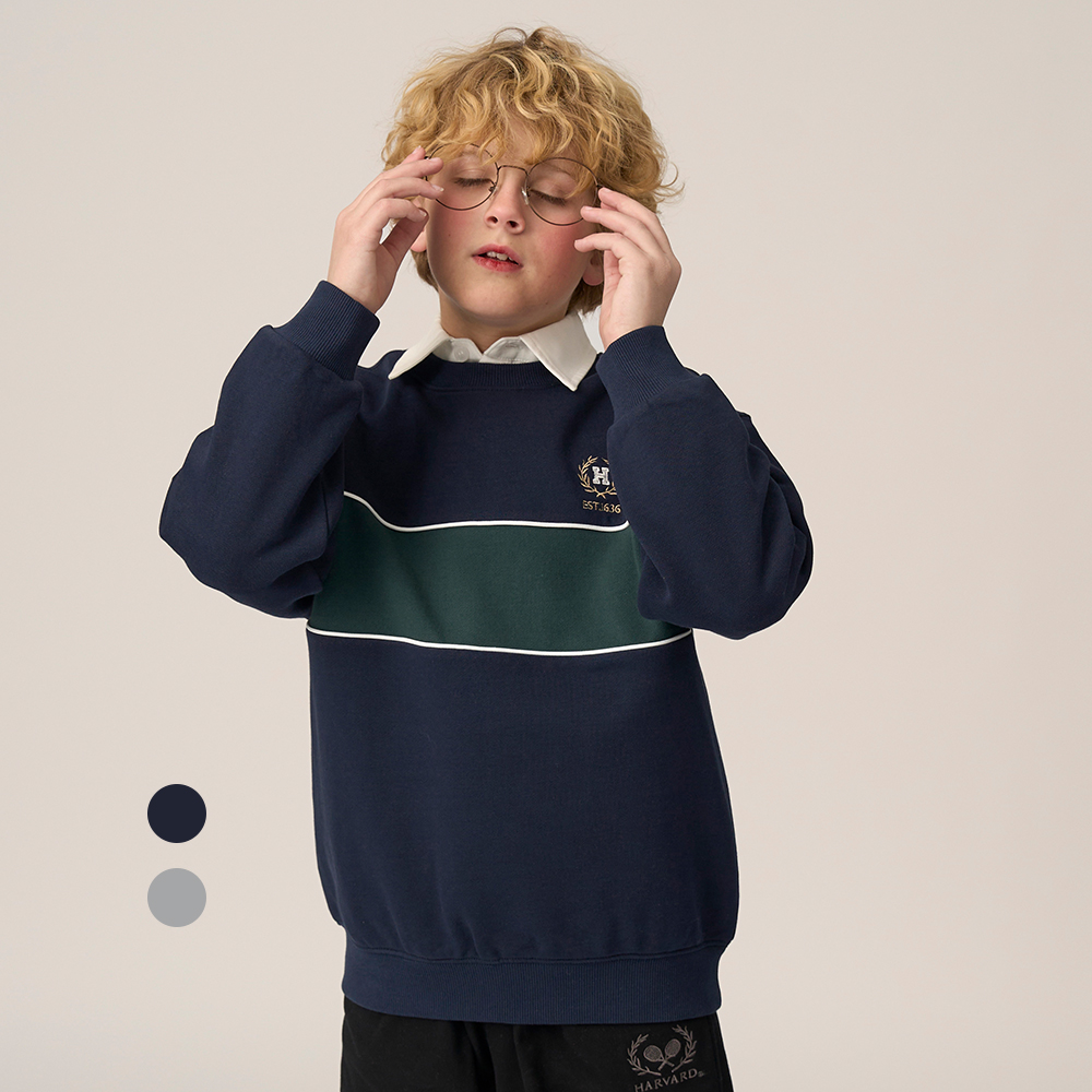 하버드키즈 센터 포인트 맨투맨 B5S006 - 상품 이미지