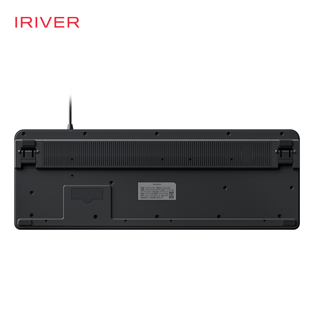 아이리버 항균 2PORT HUB 무소음 유선 키보드 K601U 블랙 이미지 6