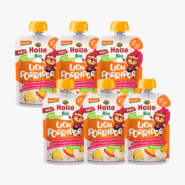 [홀레] 유기농 오트밀 퓨레 6개 세트 - 라이언 포리지 (이유식)