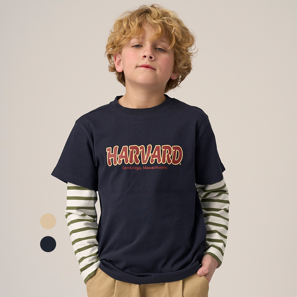 하버드키즈 스트라이프 암 티셔츠 B5S001 - 상품 이미지