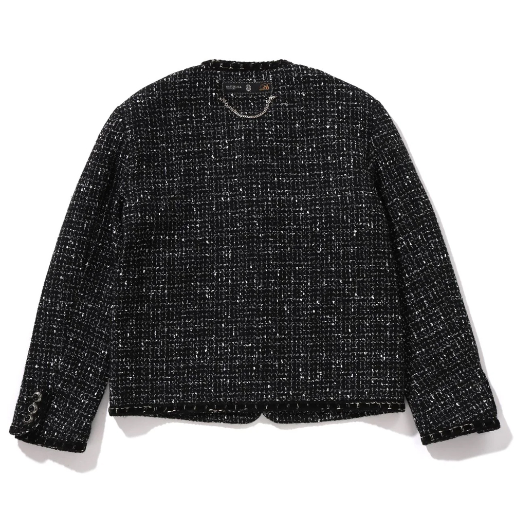 베이프 자켓 COLLARLESS ORNAMENT TWEED COAT 1L70-142-302 - 상세 이미지 2