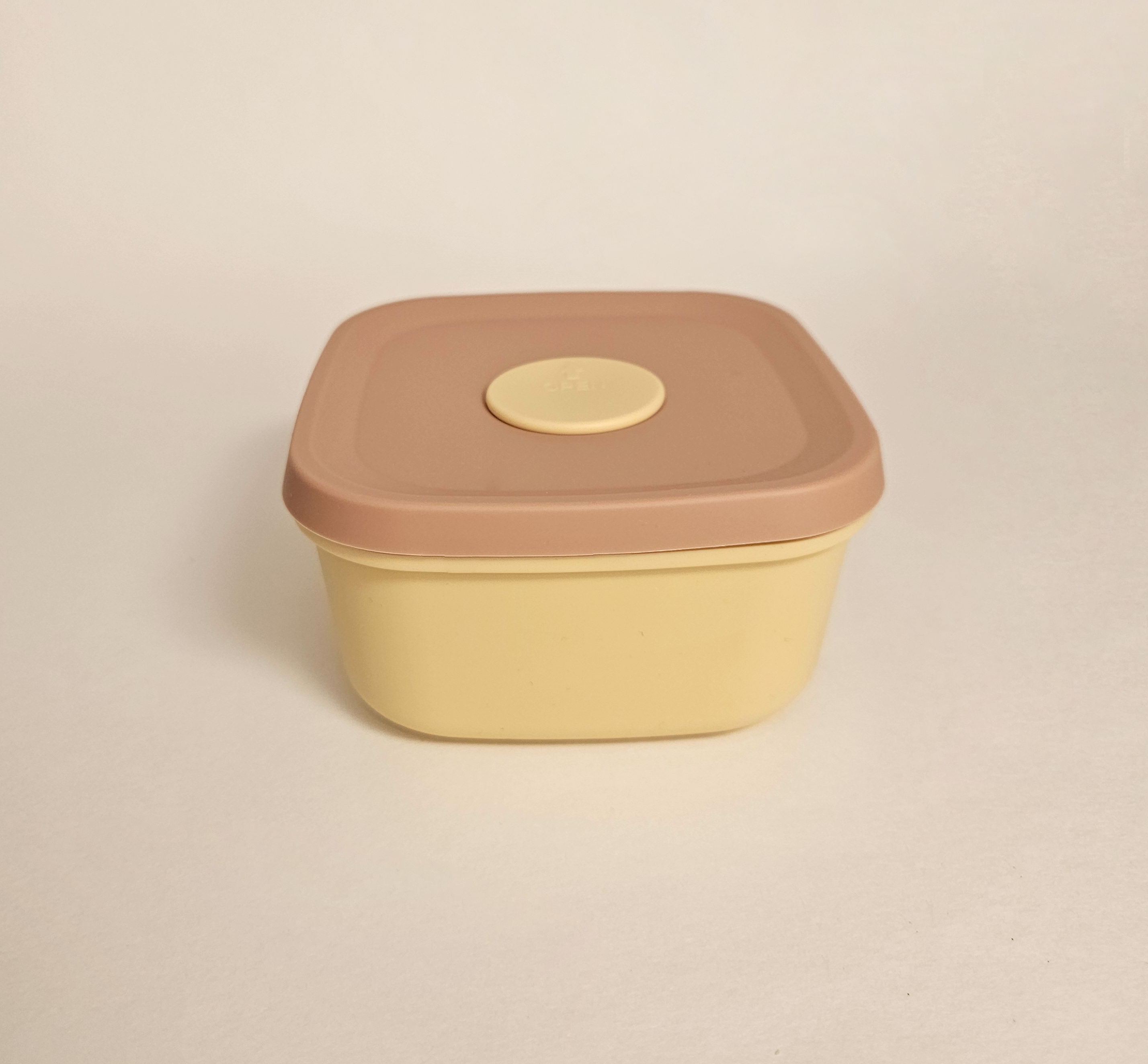 냉동밥보관밀폐용기 실리콘소분용기 전자렌지밥국소분 BPA프리 베네포트 300ml, 버터옐로우, 1개 - 메인 이미지