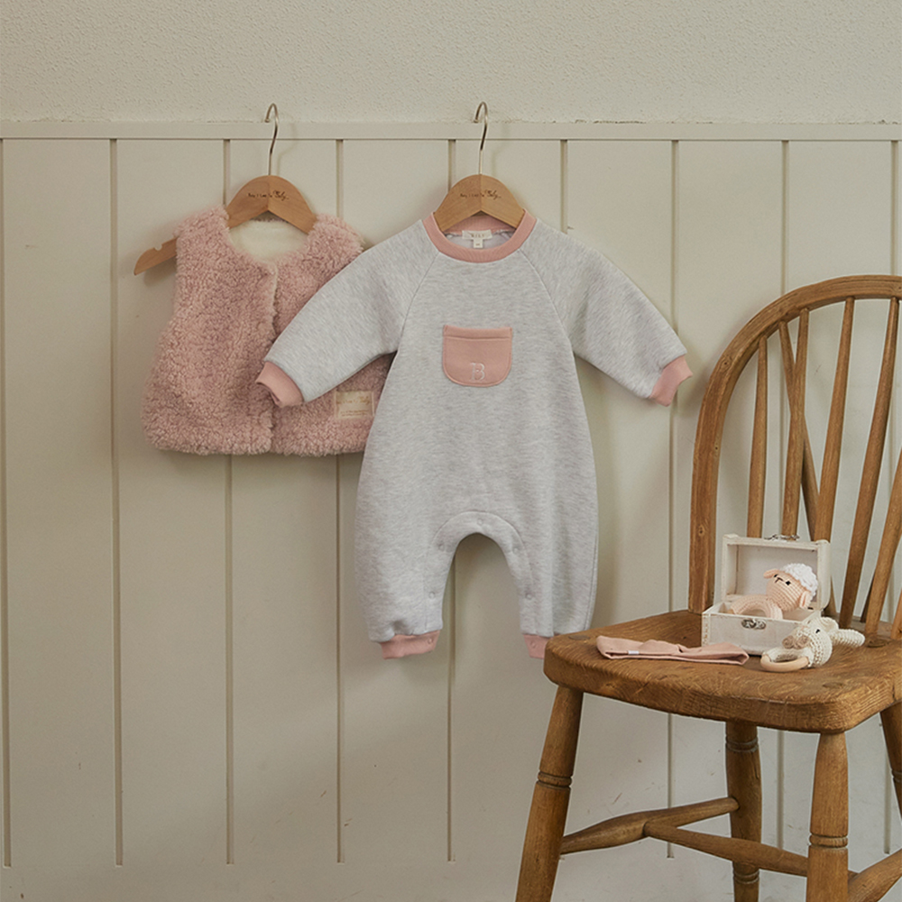 빌리 마를린 기모 점프수트-베이비핑크 (6m~12m) - 상세 이미지 4