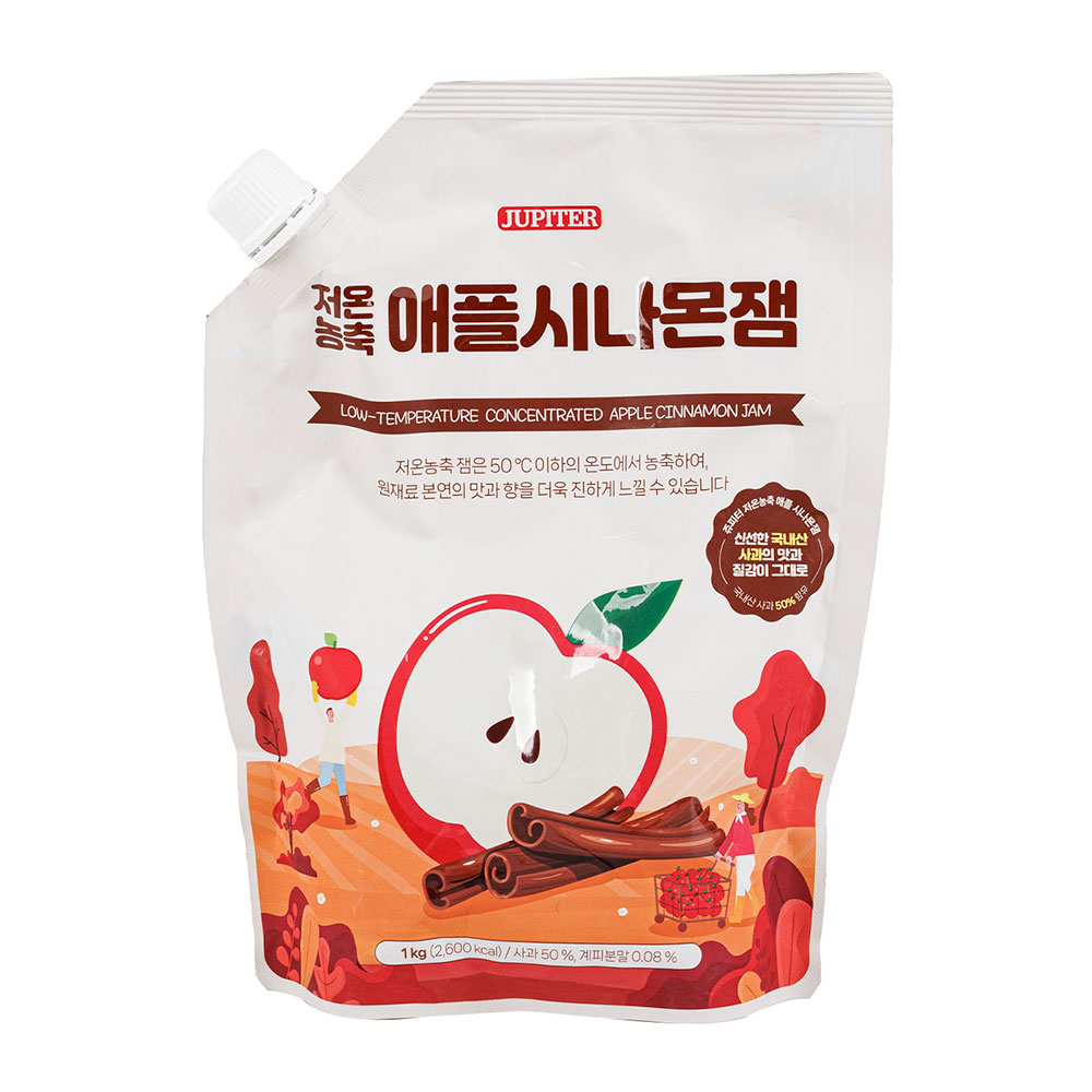 쥬피터 저온농축 과일 애플시나몬 잼 1kg - 상세 이미지 4