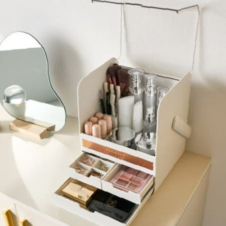 국산 뚜껑있는 화장품 정리함 화장대 메이크업박스