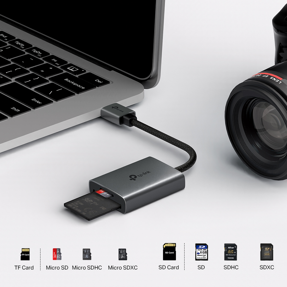 티피링크 UA430 카드리더기 USB-A SD카드 동시 읽기/쓰기 듀얼 UHS-I - 상세 이미지 2