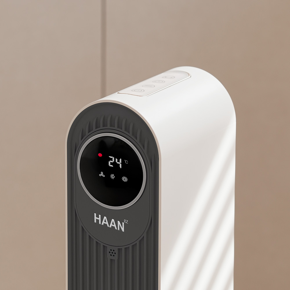 한경희 초저소음 스마트PTC 타워형 온풍기 전기히터 HAAN-P7000a 블랙 이미지 8