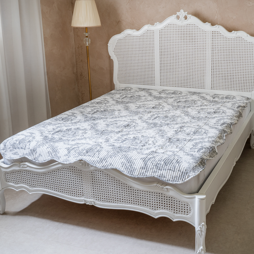 프렌치 뜨왈 순면 누빔 침대패드 사계절 매트리스 이불 패드