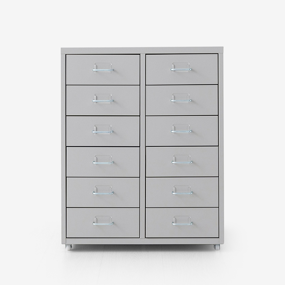 피하 서랍장 12칸 544x410x685mm, 6단, 라이트그레이 7684.1949 - 메인 이미지