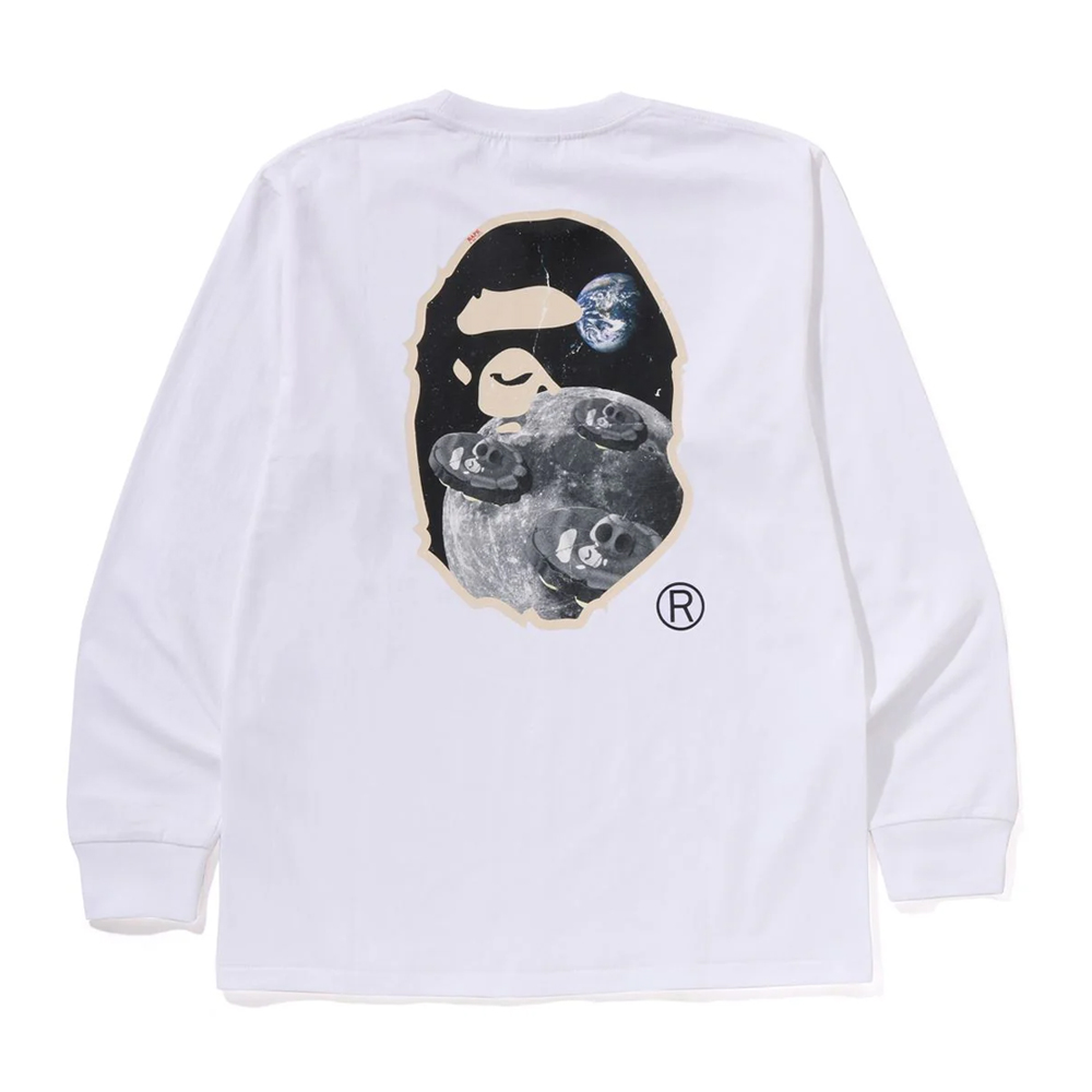 베이프 긴팔티 MOON APE HEAD OLD PHOTO L/S TEE 1L70-111-002 - 상세 이미지 4