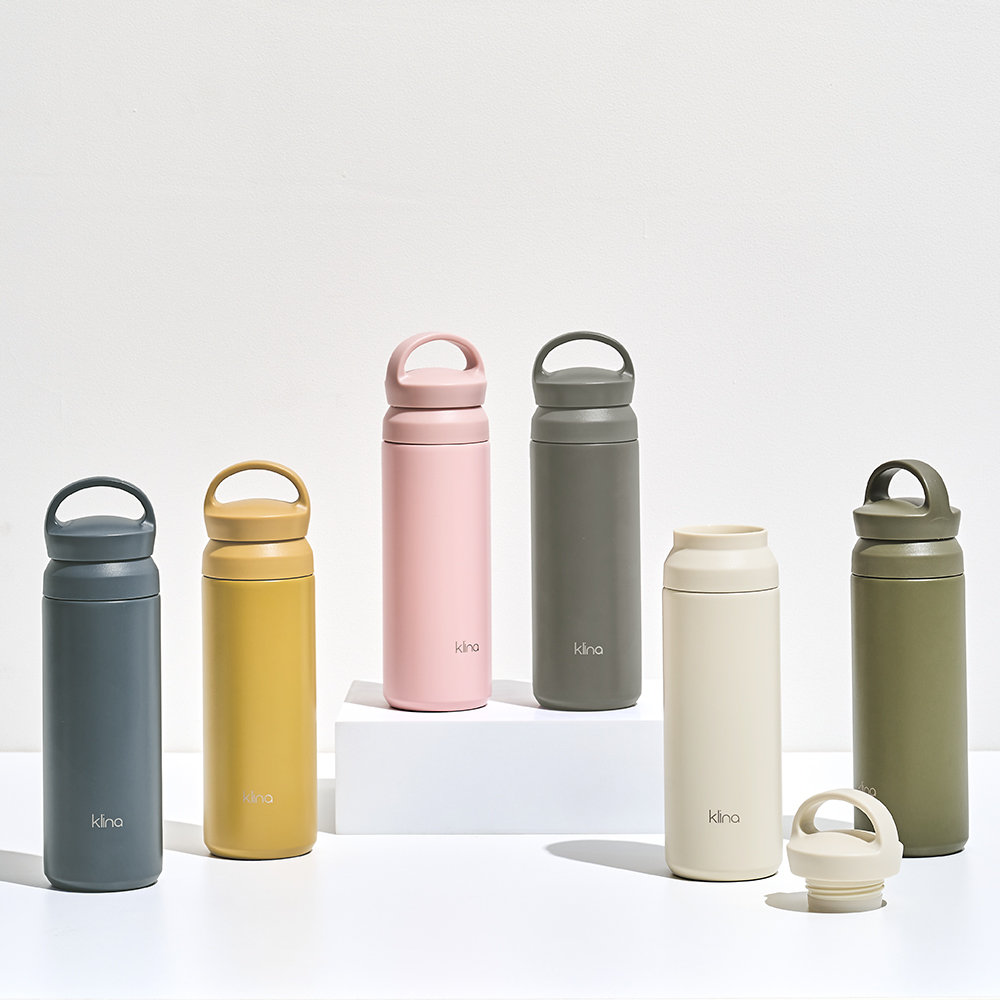 클리나 핸디온 보온 보냉 스텐 텀블러 500ml, 네이비 - 메인 이미지