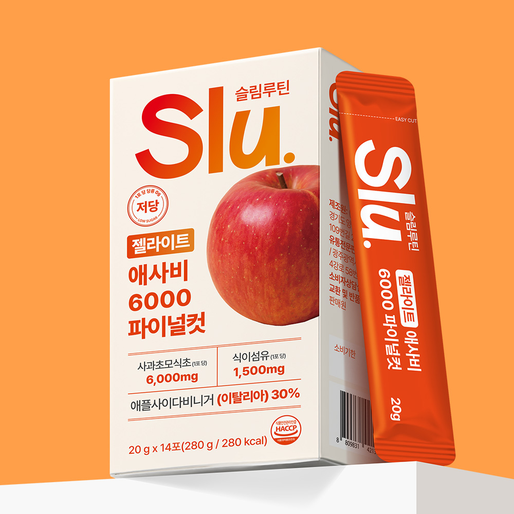 [1+1] 슬림루틴 젤라이트 애사비 6000mg 파이널컷 스틱 젤리 사과 초모 식초 애플 사이다 비니거 - 상세 이미지 2