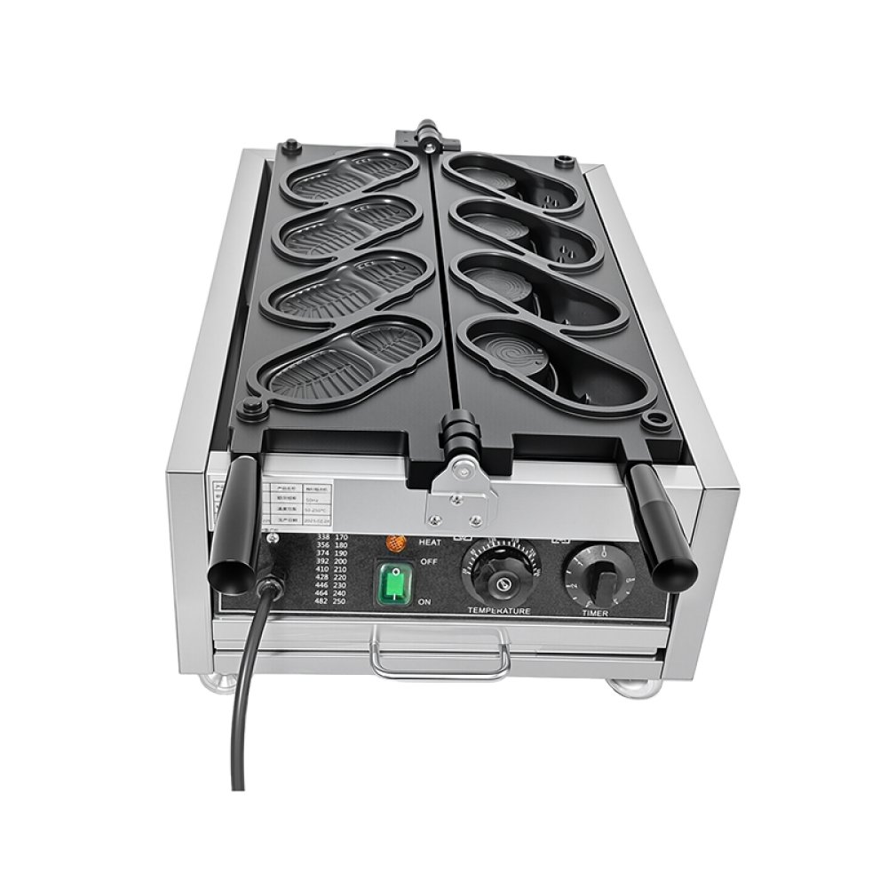 신발빵 기계 와플 디저트 전기식 붕어빵 메이커 업소용 슬리퍼 모델b+구성품x