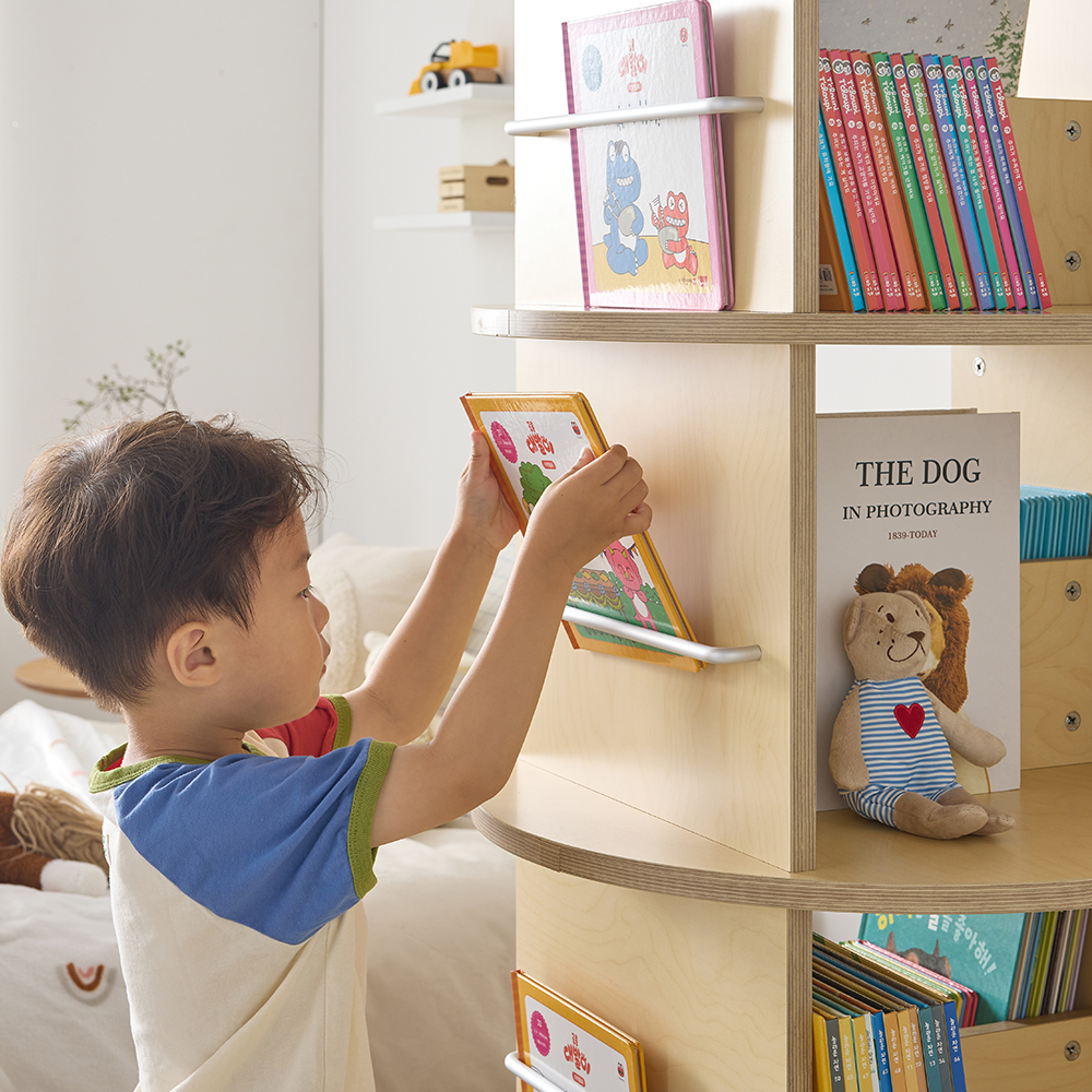 루엔 회전책장 유아 어린이 아기 전면 책장