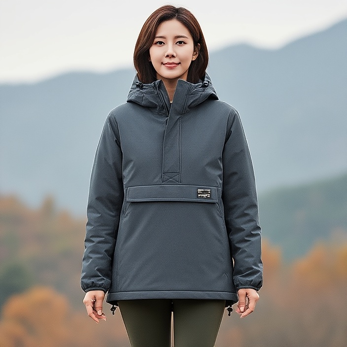네파 여성 겨울 방풍 패딩 아웃도어 바람막이 점퍼 - 상세 이미지 2