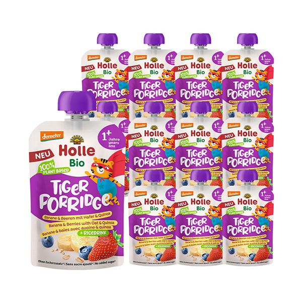 [홀레] 유기농 오트밀 퓨레 12개 세트 - 타이거 포리지 (이유식)