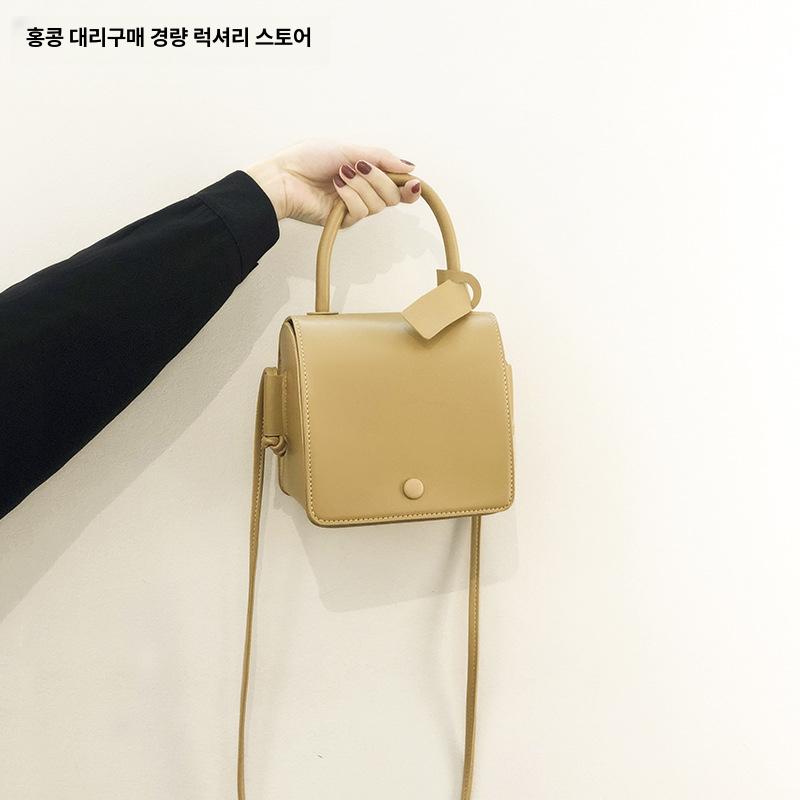 가방 여성크로스백 정통 틈새 미니백 디자인 휴대폰가방 비스킷 블랙 블랙 - 상세 이미지 4
