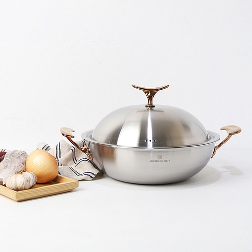 베세머 오리진 통5중 316스텐 냄비 인덕션 밀폐유 전골 찌개 / 28cm, 양수웍냄비 - 메인 이미지