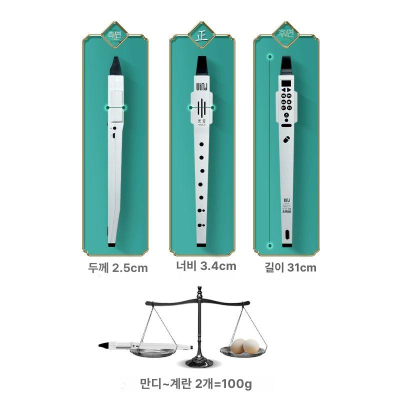 관악기 리코더 전자 동호회 입문자 타혼 튜브 초보자 다기능 스피커 연습 내장 악기 음악 제이드화이트+예비 마우스피스 2개 - 상세 이미지 5