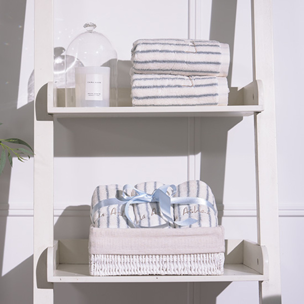 로라애슐리 수건 60수 선물세트 8장 뉴클래식 엘더우드 스트라이프 타올