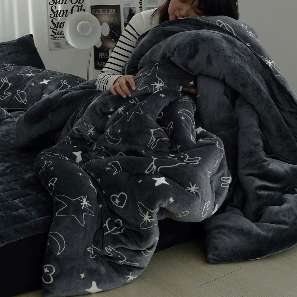 몽글따뜻 그래핀 발열 밍크 극세사 이불