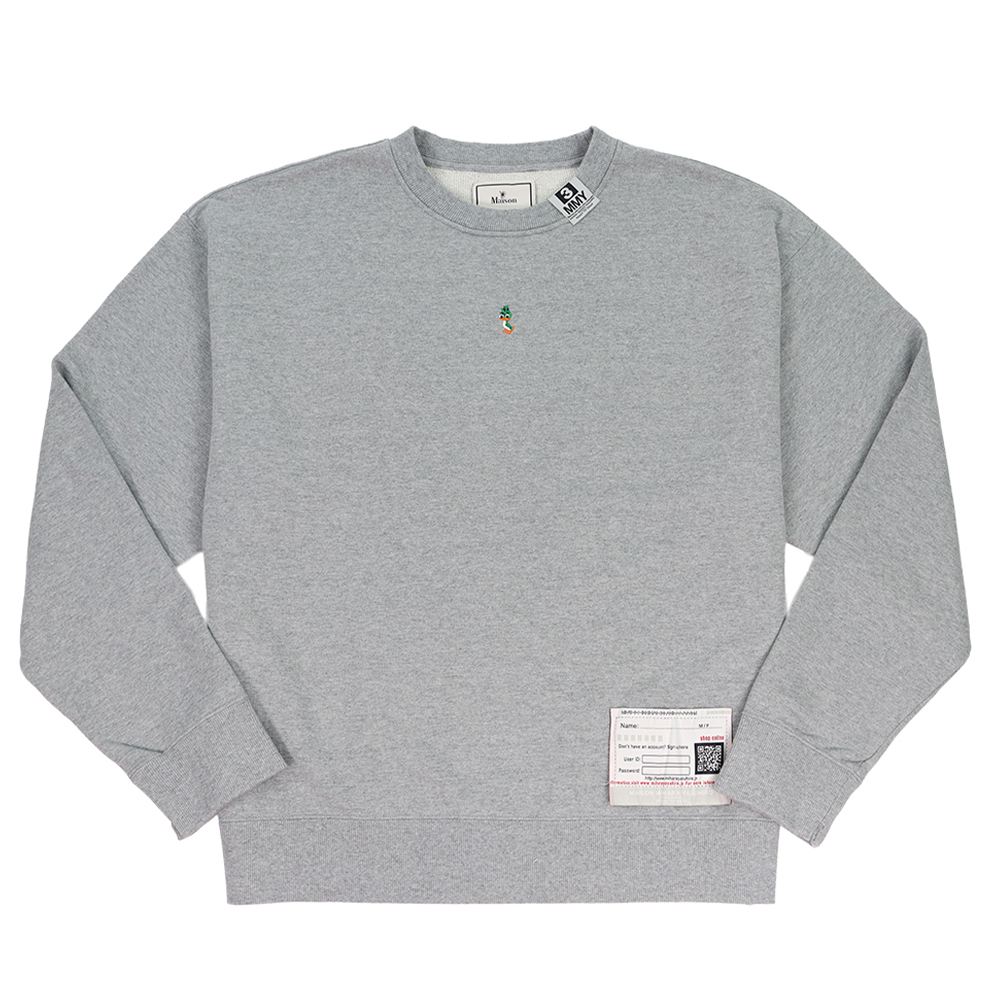 미하라 야스히로 DUCK 엠브로이더리 스웨트셔츠 A13PO652 GRAY - 메인 이미지
