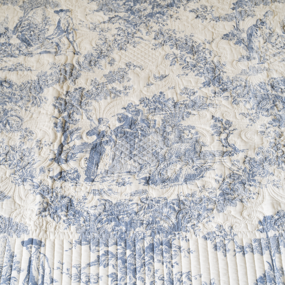 프렌치 뜨왈 순면 누빔 침대패드 사계절 매트리스 이불 패드