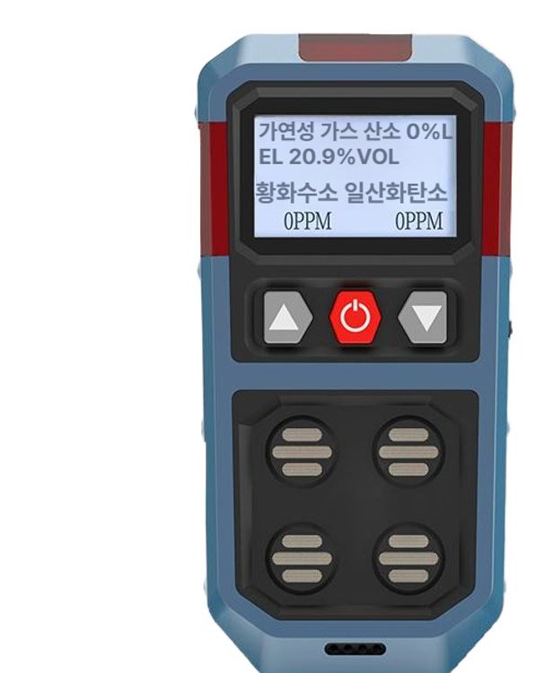 복합가스농도측정기 휴대용 가스측정기 누출 유해 가스농도 검지기 산업용 일산화탄소 황화수소 기본 방폭 4-in-1 가스 감지기 - 상품 이미지