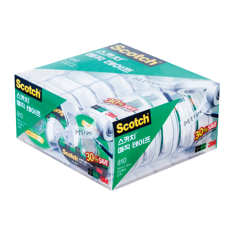3M 스카치 매직테이프 세이빙팩 810D-12(18X30) - 상품 이미지