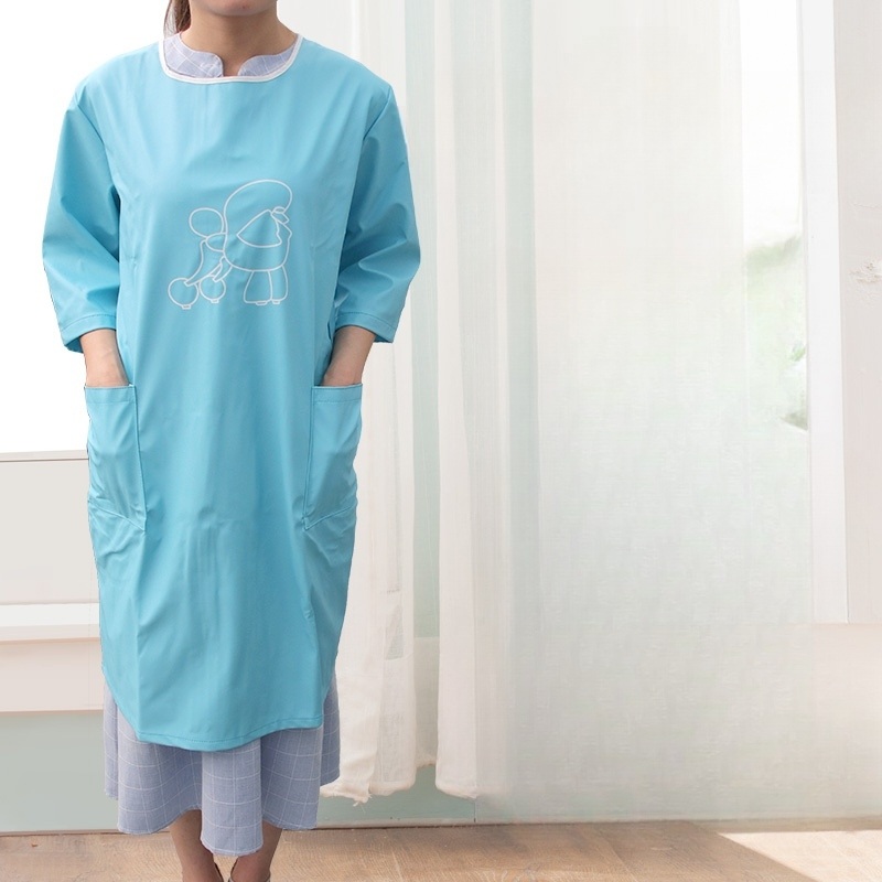 애견미용사가운 편한 미용복 방수 앞치마 털방지 유니폼 통기성 강아지 고양이 - 상품 이미지