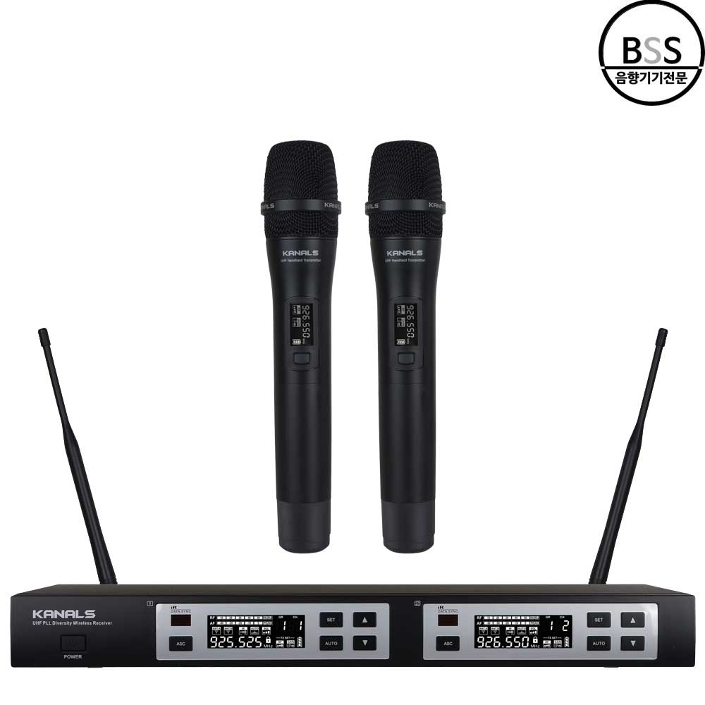카날스 BK-902N 무선마이크 2채널 핸드핀 수업 행사 학교 강당 에어로빅 - 상품 이미지