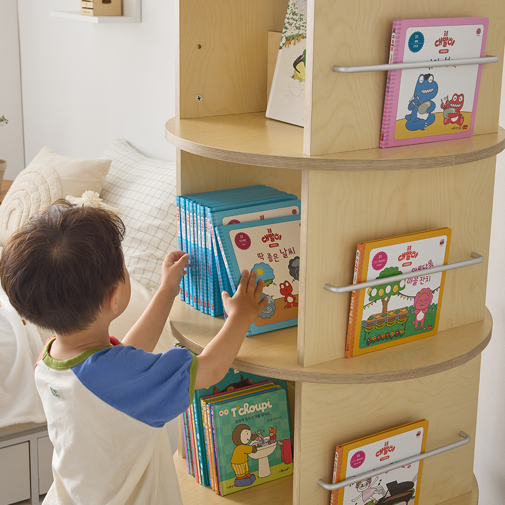 루엔 회전책장 유아 어린이 아기 전면 책장