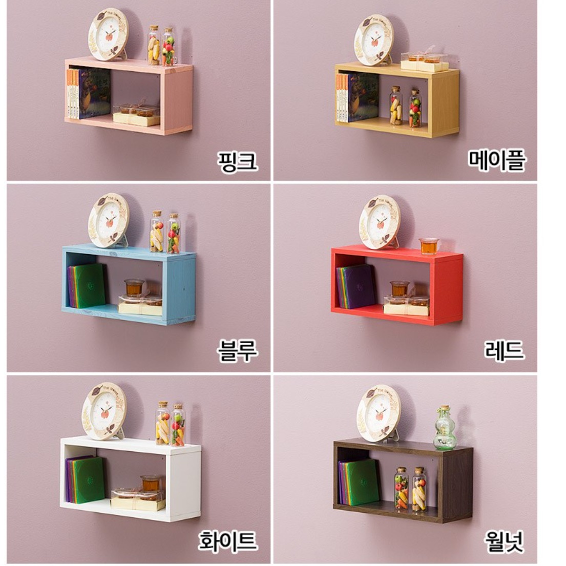 벽걸이 선반장 벽걸이 장식장 양념 나무 원목 벽 인테리어 미니 선반 수납 공간활용 400 - 상세 이미지 3