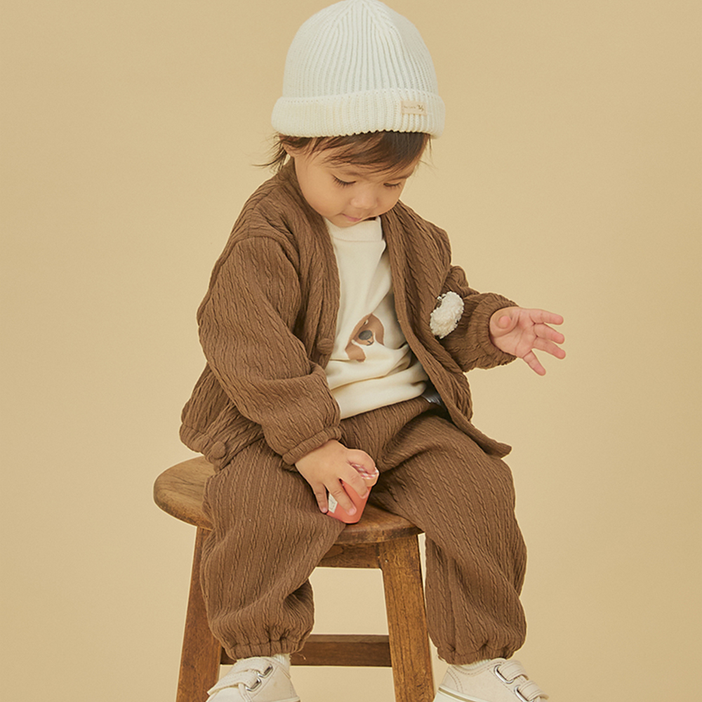 빌리 르본 기모 밴딩팬츠-브라운 (12m~24m) - 상세 이미지 2