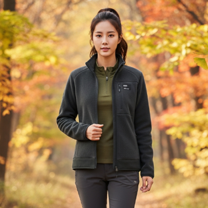 네파 여성 가을 방풍 폴라텍 스판 아웃도어 윈드블럭 플리스자켓 - 메인 이미지