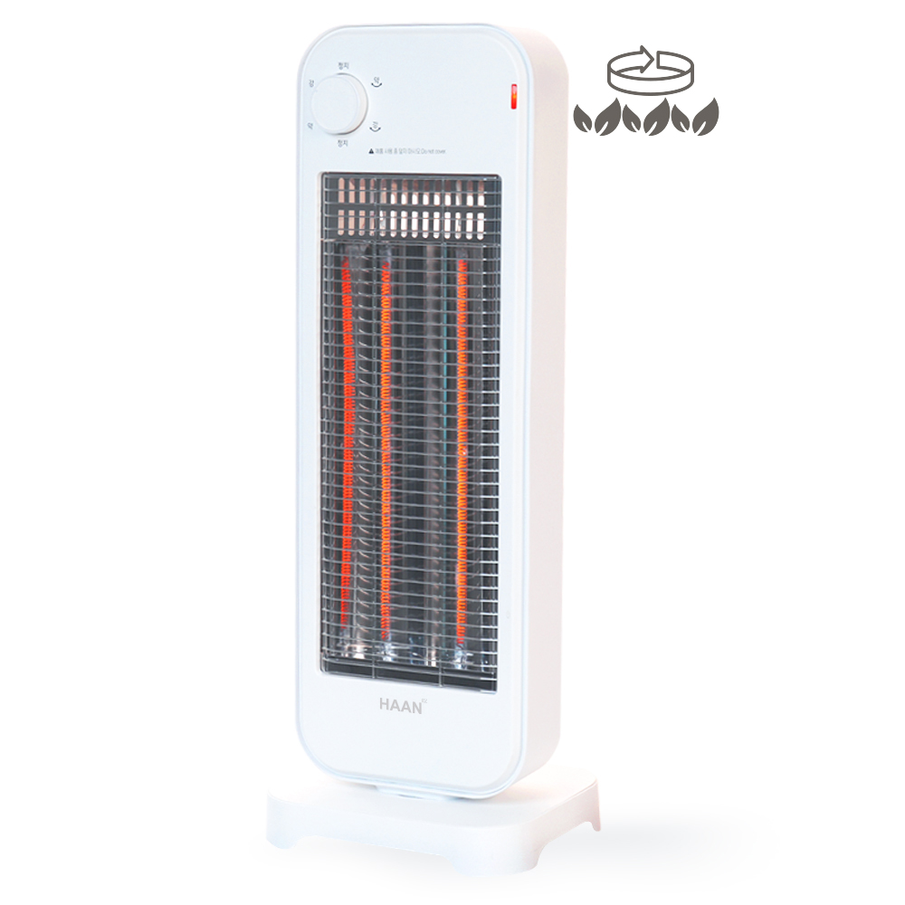 한경희 나노카본 전기히터 스탠드형 소형 거실용 원룸 난방기 수동조작 화이트
