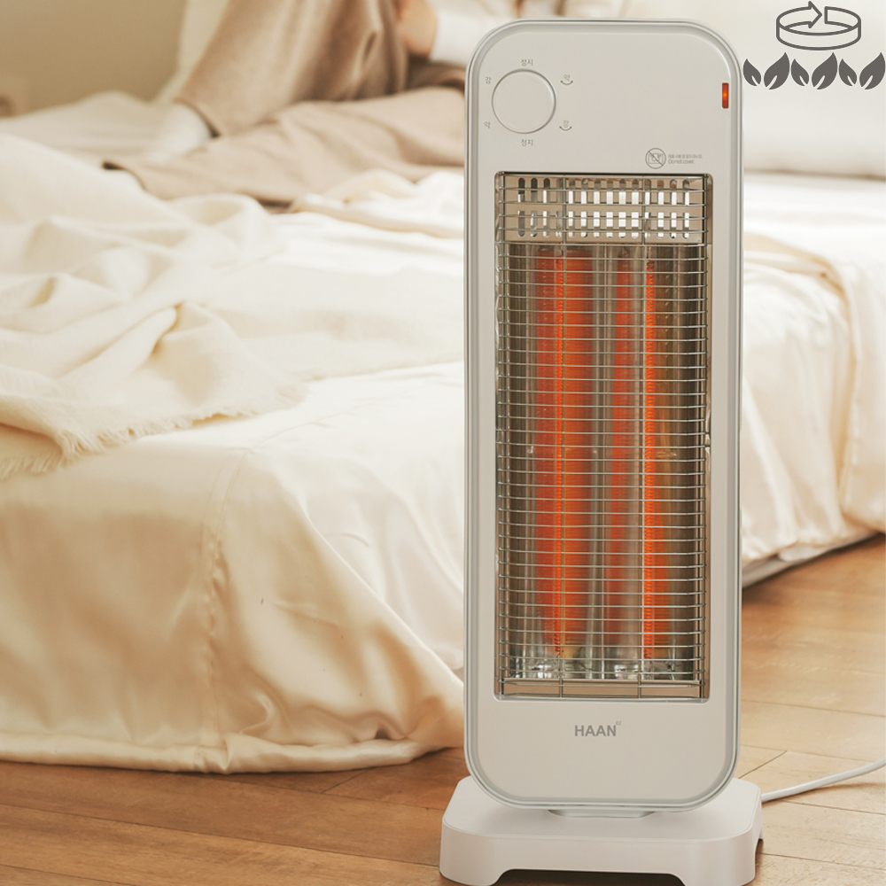 한경희 나노카본 전기히터 스탠드형 소형 거실용 원룸 난방기 수동조작 그레이