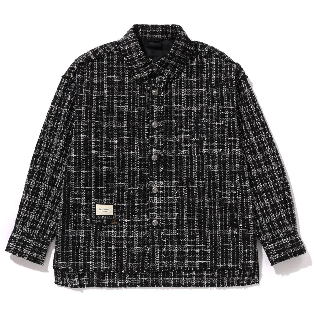 베이프 셔츠 TWEED CHECKER SHACKET 1L70-140-308 - 메인 이미지