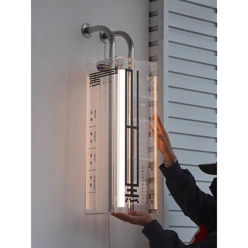 LED돌출간판 쇼윈도인포 아크릴 조명 세트 주문제작 60x20x20cm 따뜻한 빛 - 상세 이미지 2