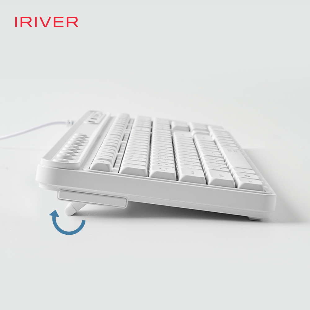 아이리버 항균 2PORT HUB 무소음 유선 키보드 K601U 화이트 이미지 7